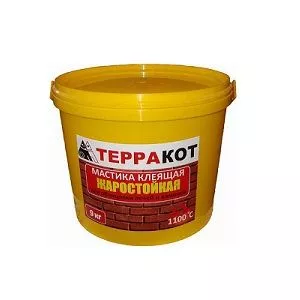 Мастика клеящая жаростойкая Терракот 2.5кг.