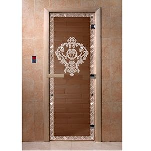 Стеклянная дверь для бани DoorWood византия 1700х700