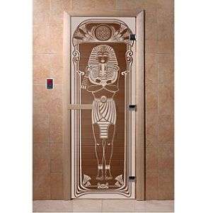 Дверь для бани DoorWood египет (бронза прозрачная) 1900х700