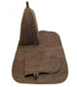 Набор банный коричневый "Первая цена" (шапка, рукавица, коврик) (ни002)