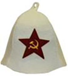 Шапка для бани мужская "Советская звезда" (ша053)