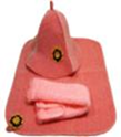 Набор банный женский "Колокольчик" (шапка, мочалка, коврик) (са039)
