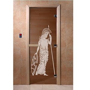Стеклянная дверь для бани DoorWood рим 1700х700 ольха