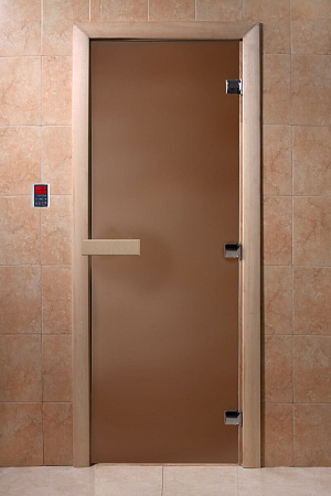 Дверь для бани DoorWood бронза