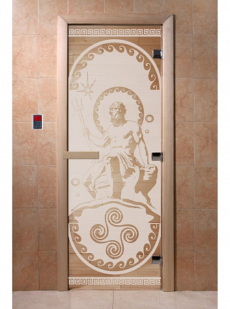 Дверь для бани и сауны DoorWood посейдон (сатин) 1700х700