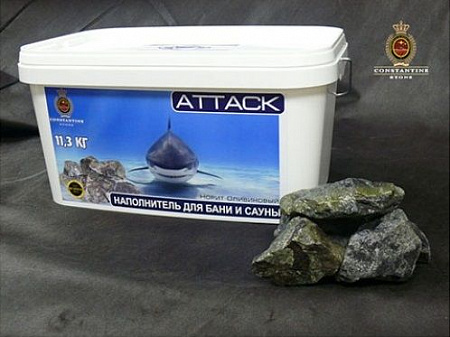 Камни для бани Норит Оливиновый коктейль "Attack" (5.3 кг)