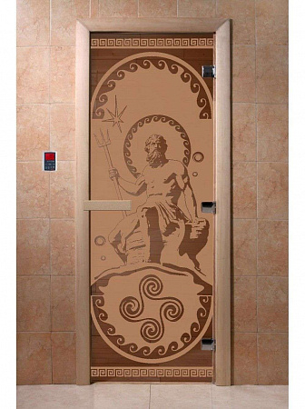 Дверь для бани DoorWood посейдон (бронза матовая) 1900х700