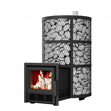 Дровяная печь банная ЖарGO Таганай 28, ВТК (дверца со стеклом)