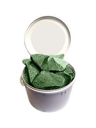 Камни для бани Жадеит колотый 10кг коробка фракция 5-8 см.