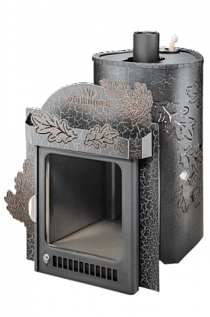 Печь для бани Оптима  в кожухе дуб