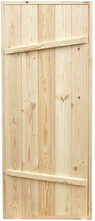 Дверь банная деревянная из массива сосны 1750х750