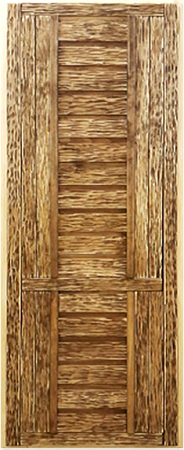 Дверь банная деревянная глухая состаренная Банька №2, осина