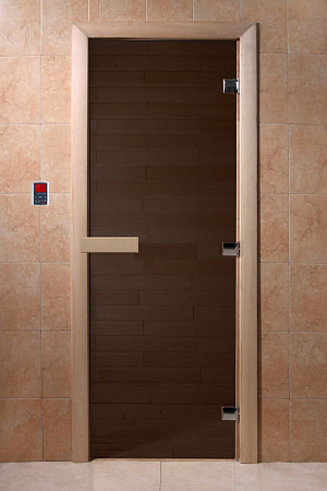 Дверь для бани DoorWood бронза матовая 1700x700