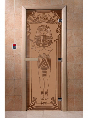 Дверь для бани DoorWood Египет (бронза матовая) 1700х700