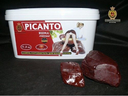 Камни для бани Яшма Рубиновая полированная "Picanto" (14,3 кг)