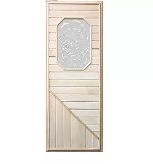 Деревянная дверь для бани DoorWood №1, липа 1850х730