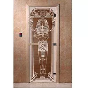 Дверь для бани DoorWood египет (бронза прозрачная) 1900х700
